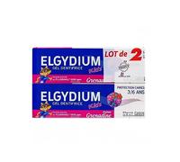 Elgydium Kids Toothpaste Gel Toothpaste Caries Protection 3/6 Years Old 2 x 50ml - Grenadine