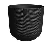elho Jazz Round 19cm Flower Pot - Indoor Plant Pot - 100% Recycled Plastic - Unique Structure - Black/Living Black