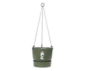 Elho 24cm Leaf Green Greenville Hanging Basket Planter