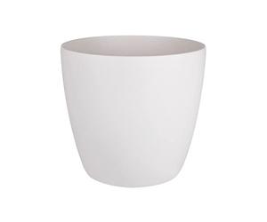 Elho 35cm Brussel Flower Pot - White with Wheels