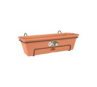 Elho 50cm Balcony Railing Trough Planter Mild Terra Recycled Plastic Flower Pot