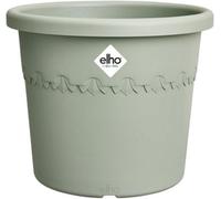 Elho Algarve Cilindro 48Cm Thyme Green Recycled Plastic Plant Pot With Wheels