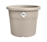 elho Algarve Cilindro Wheels 58cm - Large Plant Pot Outdoor - Planters - 100% Recycled Plastic - Ø 58.2 x H 48.8 cm - Beige/Mushroom Beige
