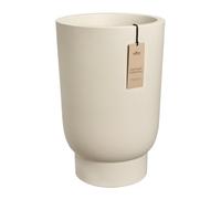 elho amber grail high 40cm flower pot - Linen White | Ø 38 x H 58 cm | Suitable for Indoor & Outdoor Use | 100% Recycled Plastic