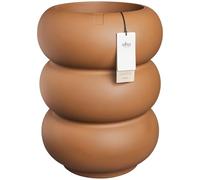 elho Amber Roll High 43 - Plant Pot for Indoor & Outdoor - 100% Recycled Plastic - Ø 43 x H 58 cm - Brown/Caramel