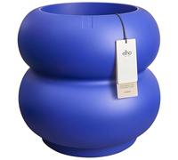 elho Amber Roll Low 43 - Plant Pot for Indoor & Outdoor - 100% Recycled Plastic - Ø 43 x H 40 cm - Blue/Royal Blue