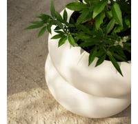 Elho Amber Roll Low 43 - White - Indoor and Outdoor - 100% Recycled
