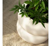 elho amber roll low Planter 43 cm - Linen White