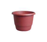 elho Amiga Round 25 - Plant Pot for Indoor & Outdoor - 100% Recycled Plastic - Ø 24.5 x H 18.5 cm - Red/Theatre Red