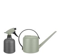 Elho B.for Soft Watering Can and Sprayer - Set with Watering Can and Plant Sprayer - 100% Recycled Plastic - Green/Stone Green