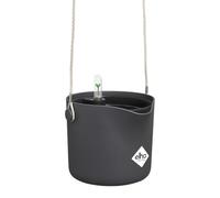elho B.for Swing 18 with Self-Watering Insert - Hanging Flowerpot - 100% Recycled Plastic - Ø 18.0 x H 16.5 cm - Black/Anthracite