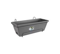 elho Barcelona Allin1 50cm Planter - Anthracite | L 27.5 x W 49.5 x H 18.5 cm | Integrated Saucer | 100% Recycled Plastic