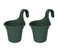 elho Green Basics Easy Hanger S 26 - Planter for Balcony & Outdoor - Ø 26.5 x H 25.5 cm - Green/Leaf Green