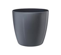 elho brussels diamond round 20cm flower pot - Anthracite | Ø 20 x H 18.6 cm | Suitable for indoor use | 100% Recycled Plastic