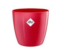 elho Brussels Diamond Round 25 - Flower Pot Indoor - 100% Recycled Plastic - Ø 25.2 x H 23.0 cm - Red/Lovely Red