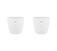 elho brussels round 14cm flower pot - White (Pack of 2)