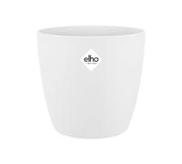elho Brussels Round 16 - Flower Pot for Indoor - 100% Recycled Plastic - Ø 16.0 x H 14.7 cm - White/White