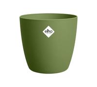 elho brussels round 20cm flower pot - Moss Green | Ø 20 x H 18.7 cm | Suitable for Indoor Use | 100% Recycled Plastic