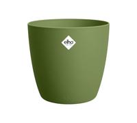 elho brussels round 25cm flower pot - Moss Green | Ø 24.3 x H 23.2 cm | Plant Pot Suitable for Indoor use | 100% Recycled Plastic