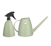 Elho Brussels Watering Can and Sprayer - Set with Watering Can and Plant Spray Bottle for Indoor - Green/Sorbet Green