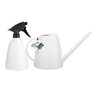 Elho Brussels Watering Can and Sprayer - Set with Watering Can and Plant Spray Bottle for Indoor - White/White