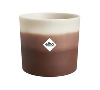 elho Colour Gradiant Round 18cm - Indoor Plant Pot - 100% Recycled Plastic - Ø 18.2 x H 16.8 cm - Brown/Cedar Brown