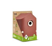 Elho Cosy Bird House 18cm - Bird Box for Garden - Suitable for more than 11 Species - 100% Recycled Plastic - L17.6 x W18 x H23 cm - Red/Tuscan Red
