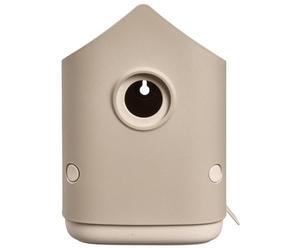 Elho Cosy Bird House 18cm Birdhouse - Mushroom Beige | L 17.6 x W 18 x H 23 cm | 100% Recycled Plastic