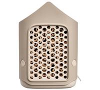 Elho Cosy Insect Hotel 18cm - Insects and Bees Shelter - 100% Recycled Plastic - L17.6 x W18 x H23 cm - Beige/Mushroom Beige