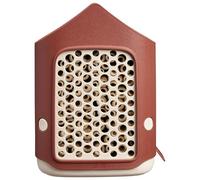 Elho Cosy Insect Hotel 18cm - Insects and Bees Shelter - 100% Recycled Plastic - L17.6 x W18 x H23 cm - Red/Tuscan Red