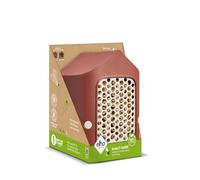 Elho Cosy Insect Hotel 18cm - Insects and Bees Shelter - 100% Recycled Plastic - L17.6 x W18 x H23 cm - Red/Tuscan Red