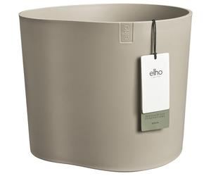 elho Eden 35cm Flower Pot - Soft Taupe | L 32.6 x W 36.4 x H 32 cm | Suitable for Indoor & Outdoor Use | 100% Recycled Plastic