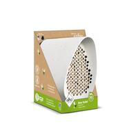 Elho Essential Bee Hotel 18cm - Bee House - Modern Design - 100% Recycled Plastic - L18 x W21.1 x H23 cm - Grey/Fibrous Grey