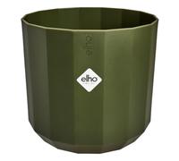 elho facet round 35cm flower pot - Forest Green | Ø 35 x H 31 cm | Translucent glass effect | 100% recycled plastic