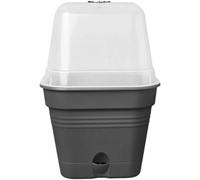 Elho Green Basics Square All In 1 Recycled Plastic Growpot 30Cm Living Black