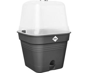 Elho Green Basics Square All In 1 Recycled Plastic Growpot 35Cm Living Black