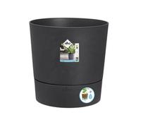 Elho Greensense Aqua Care Round 30Cm Plastic Plant Pot In Charcoal Grey