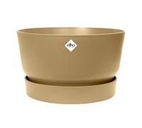 elho Greenville Bowl 33 - Large Plant Pot Outdoor - 100% Recycled Plastic - Ø 32.5 x H 19.4 cm - Beige/Golden Sand