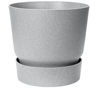 elho Greenville Living Concrete Round Plant Flower Pot - Water Reservoir - 25cm