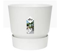 Elho Greenville Round INDOOR Pot & Base WHITE 20cm