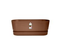 elho Greenville Trough Long 50 - Large Plant Pot Outdoor - 100% Recycled Plastic - 100% Recycled Plastic - Ø 49.0 x H 18.0 cm - Brown/Ginger Brown