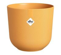 Garden Outdoor Flower Pot Jazz Round 23cm Amber Yellow Plastic Planter Plant