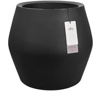 elho june Split Low 46 - Plant Pot for Indoor & Outdoor - 100% Recycled Plastic - Ø 46.0 x H 42.6 cm - Black/Black