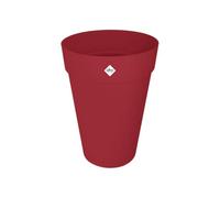 elho Loft Urban Round High 35 - Flower Pot for Outdoor - 100% Recycled Plastic - Ø 33.5 x H 45.3 cm - Red/Theatre Red