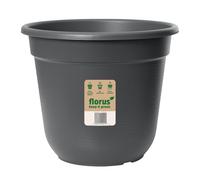 Elho Original Plant Pot 24cm Diameter Weather-Resistant Plastic Flowerpot Anthracite Indoor Outdoor Use