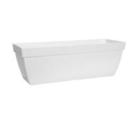 Elho Paris Balcony Trough 50cm Length Weather-Resistant Plastic Window Box Planter White Outdoor Railing