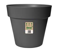 Elho Paris Large Plant Pot 40cm Diameter Weather-Resistant Plastic Flowerpot Anthracite Indoor Outdoor
