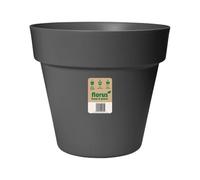Elho Paris Large Plant Pot 40cm Diameter Weather-Resistant Plastic Flowerpot Anthracite Indoor Outdoor