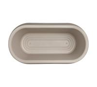 elho Pure Cone Long Wheels 75 - Large Planter for Indoor and Outdoor - Recycled Plastic - L74.0 x H35.8 cm - Beige/Balanced Beige