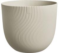 Sereh Round 47cm Mushroom Beige Planter Frost Resistant Drainage Indoor Outdoor
